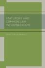 Statutory and Common Law Interpretation - Book