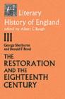The Literary History of England : Vol 3: The Restoration and Eighteenth Century (1660-1789) - eBook