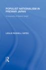 Populist Nationalism in Pre-War Japan : A Biography of Nakano Seigo - eBook