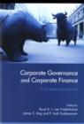 Corporate Governance and Corporate Finance : A European Perspective - eBook