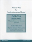 SAM Answer Key for Golosa : A Basic Course in Russian, Book One - Book