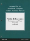 Brazilian and European Student Activities Manual Answer Key for Ponto de Encontro : Portuguese as a World Language - Book