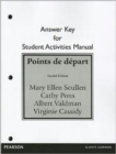 Student Activities Manual Answer Key for Points de depart - Book