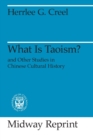 What Is Taoism? : and Other Studies in Chinese Cultural History - Book