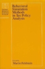 Behavioral Simulation Methods in Tax Policy Analysis - Book