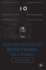 Nineteenth Century Premiers : Pitt to Rosebery - Book
