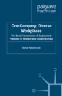 One Company, Diverse Workplaces : The Social Construction of Employment Practices in Western and Eastern Europe - eBook