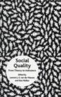 Social Quality : from Theory to Indicators - Book