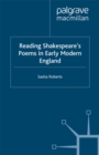 Reading Shakespeare's Poems in Early Modern England - eBook