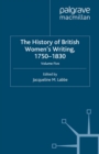 The History of British Women's Writing, 1750-1830 : Volume Five - eBook