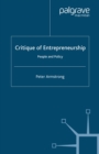 Critique of Entrepreneurship : People and Policy - eBook