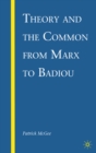 Theory and the Common from Marx to Badiou - eBook