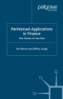 Parimutuel Applications In Finance : New Markets for New Risks - eBook