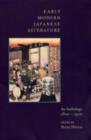 Early Modern Japanese Literature : An Anthology, 1600-1900 - Book