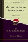 Method in Social Anthropology : Selected Essays - eBook