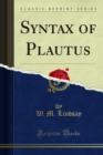 Syntax of Plautus - eBook