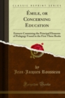 Emile or Concerning Education - eBook