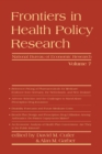 Frontiers in Health Policy Research - eBook