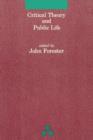 Critical Theory and Public Life - Book