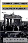 German Unification in the European Context - Book