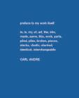 Carl Andre : Sculpture as Place, 1958-2010 - Book