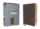NIV, Thinline Bible, Large Print, Cloth Flexcover, Gray, Red Letter, Comfort Print - Book