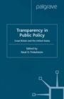 Transparency in Public Policy : Great Britain and the United States - eBook