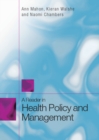 A Reader in Health Policy and Management - Book