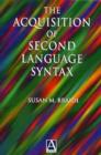 Acquisition of Second Language Syntax - Book