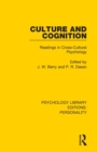 Culture and Cognition : Readings in Cross-Cultural Psychology - Book