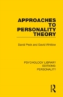 Approaches to Personality Theory - Book