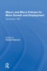Macro And Micro Policies For More Growth And Employment - Book