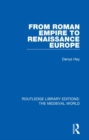 From Roman Empire to Renaissance Europe - Book