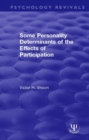 Some Personality Determinants of the Effects of Participation - Book
