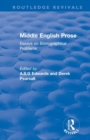 Middle English Prose : Essays on Bibliographical Problems - Book