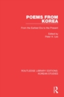 Poems from Korea : From the Earliest Era to the Present - Book