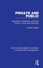 Private and Public : Individuals, Households, and Body Politic in Locke and Hutcheson - Book
