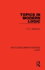 Topics in Modern Logic - Book