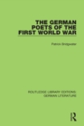 The German Poets of the First World War - Book