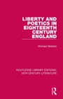 Liberty and Poetics in Eighteenth Century England - Book