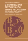 Grammars and Automata for String Processing : From Mathematics and Computer Science to Biology, and Back - Book
