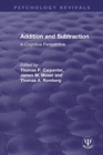 Addition and Subtraction : A Cognitive Perspective - Book