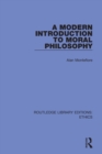 A Modern Introduction to Moral Philosophy - Book