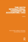 The Sixth International Congress on Accounting 1952 - Book