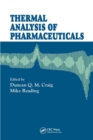 Thermal Analysis of Pharmaceuticals - Book