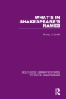 What's in Shakespeare's Names - Book