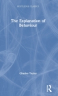 The Explanation of Behaviour - Book