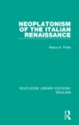 Neoplatonism of the Italian Renaissance - Book