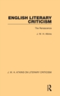 English Literary Criticism : The Renascence - Book