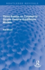 Three Essays on Taxation in Simple General Equilibrium Models - Book